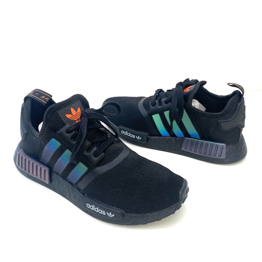 Adidas Men's Black Iridescent NMD R1 Lace Up Low Top Running Trainer